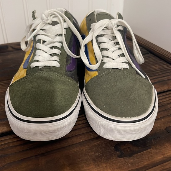 Vans Mens Old Skool OTW Rally Checker Multi Color Canvas Suede Sneakers - Picture 3 of 6